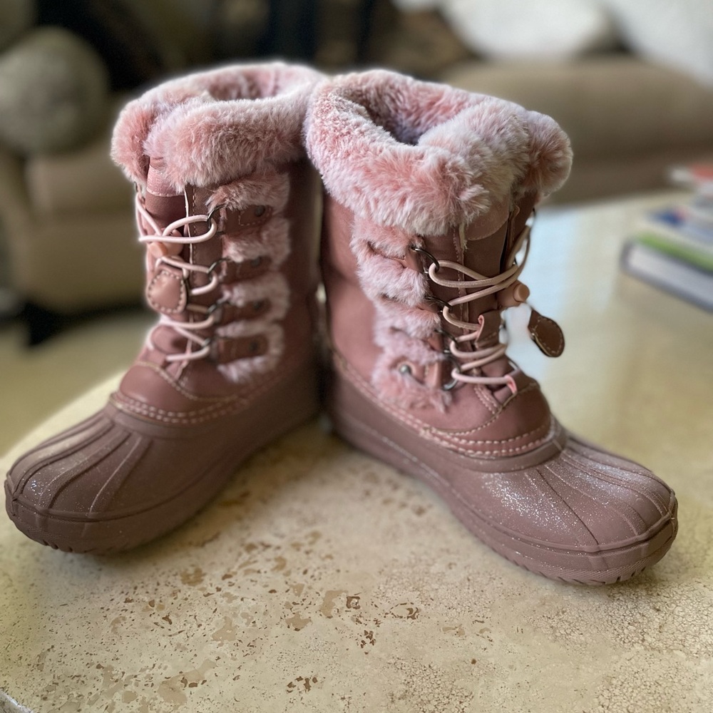 Girls Pink Winter Boots
